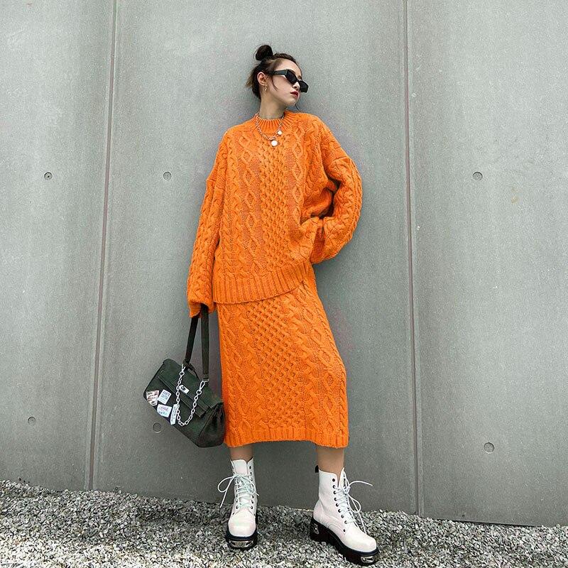 Xitao Dvoudílná sada Dámská pletací dvoudílná sada GCC4044