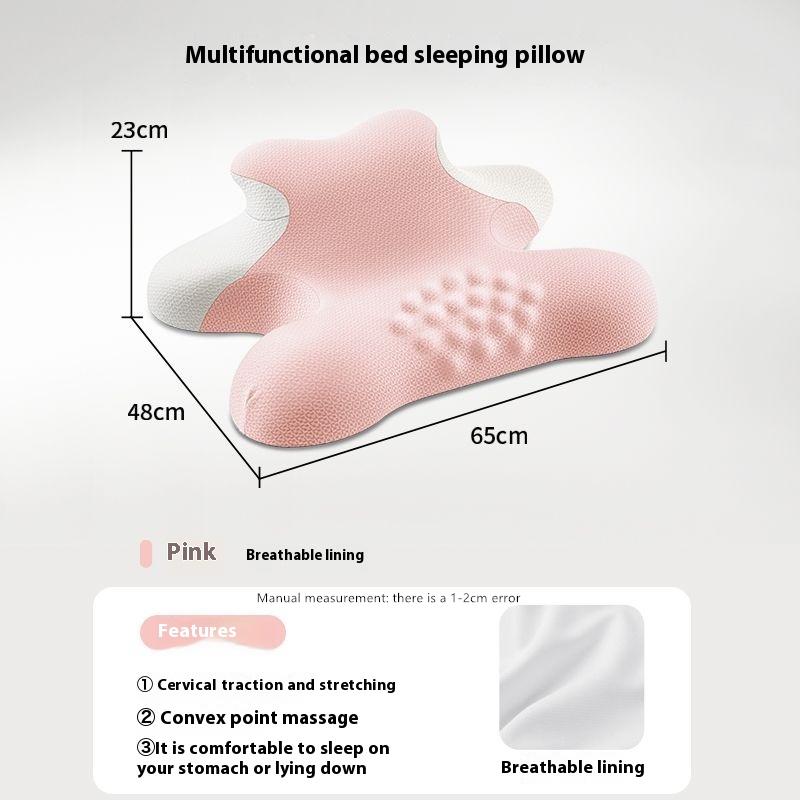 Multifunctional Memory Foam Bed Prone Pillow for Prone Sleepers And Mobile Phone Stand for Playing Comfortably