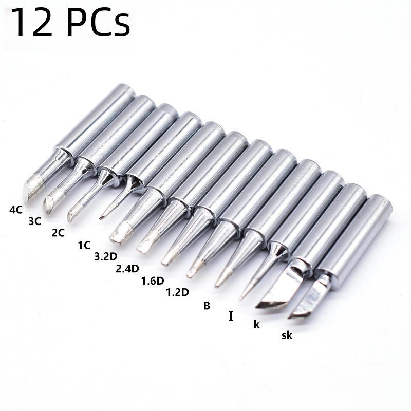 936 Soldering Iron Tips: Pure Copper Tips in 3, 5, 10, and 12-Pack Sets – Export Grade B.