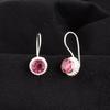 Pink Tourmaline Gemstone 925 Sterling Silver Jewelry Handcrafted Earrings 0.93" EE-177-15