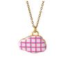 Asu Gold Plated Cartoon Cute Link Chain Cloud Graffiti Pendant Stainless Steel Necklace Gift