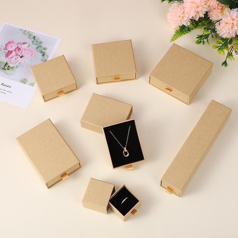 In-Stock Paper Packaging Jewelry Box for Necklace, Bracelet, Earrings - Cross-Border Hot-Selling Pull-Out Design