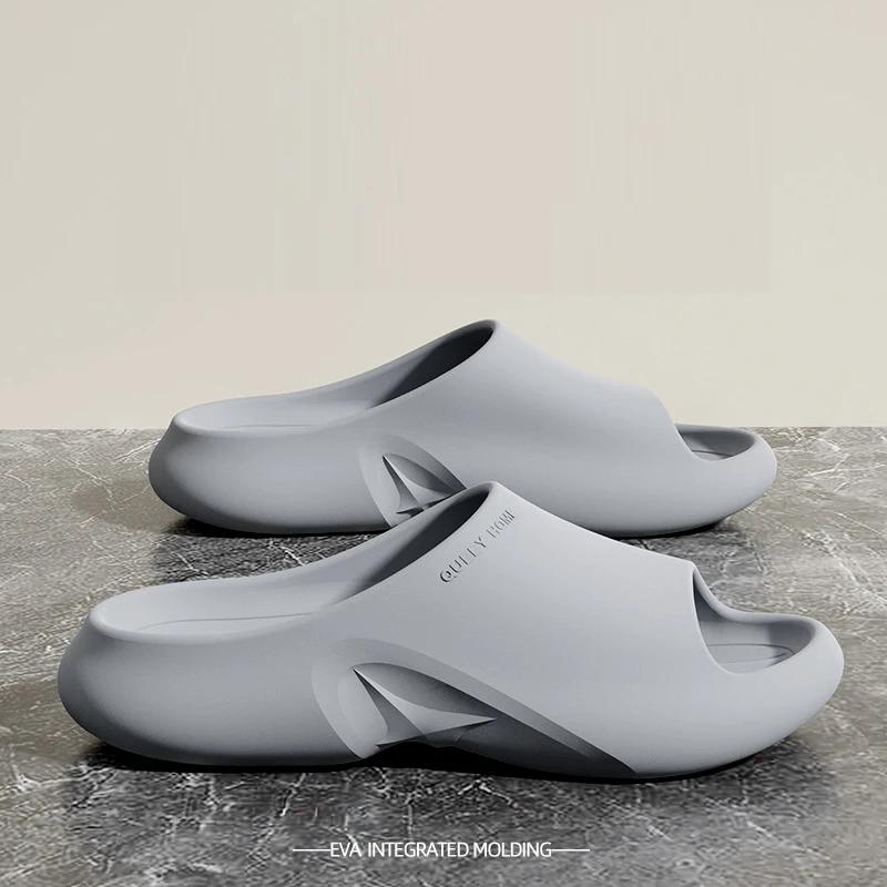 

Simple Solid Color Slides, Casual Open Toe Soft Sole Shoes, Comfortable Indoor Home Bathroom Slides 36-37 коричневый
