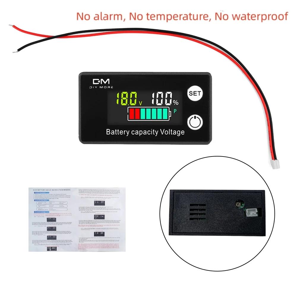 DC8-111V Battery Capacity Indicator LCD Digital Electricity Meter Lead-acid Lithium LiFe PO1 Voltage Tester for Car Motorcycle