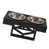 Elevated Dog Bowl Stainless Steel Adjustable No Spill Detachable Double Raised Pet Cat Feeder Bowl