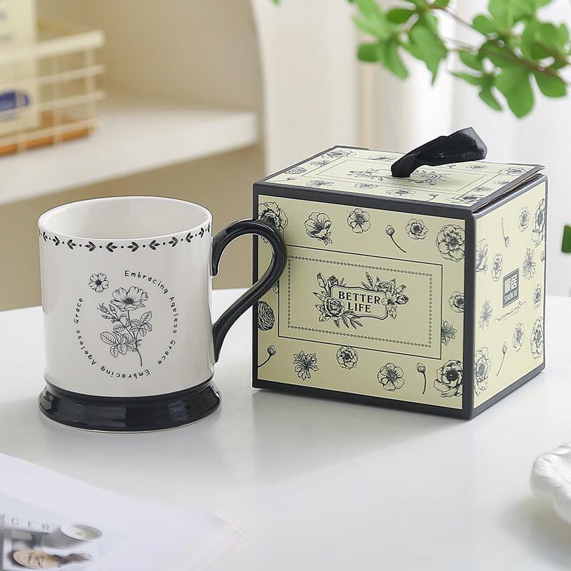 Jinmingli Ceramic Rose Mug Gift Set