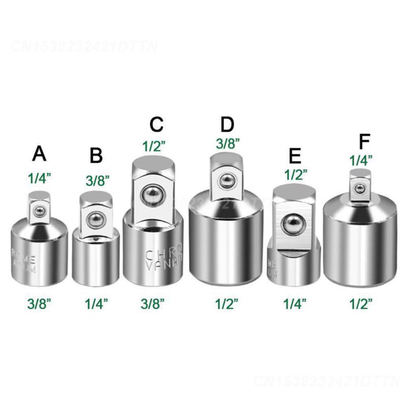 1~4SETS Ratchet Wrench High-quality Chrome Vanadium Steel 1/2 To 3/8 To 1/4 Adapter Cr-v Steel Auto Repair Premium Quality