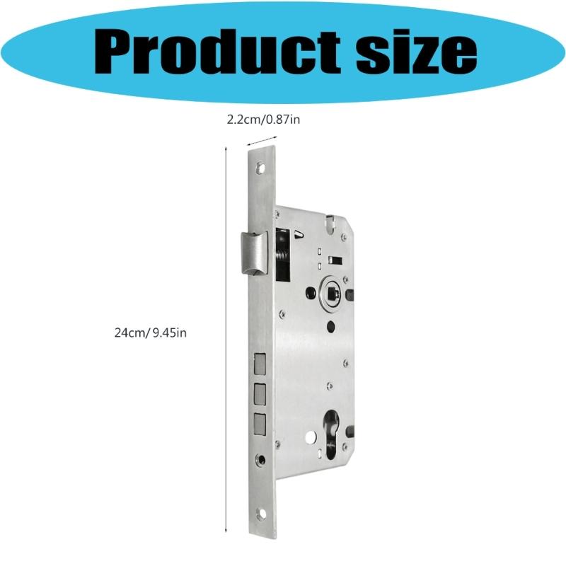 Metal Single Point Mortise Lock Body with Narrow Panel Front Plate for Residential Gate Door Repair and Aluminum Door Use