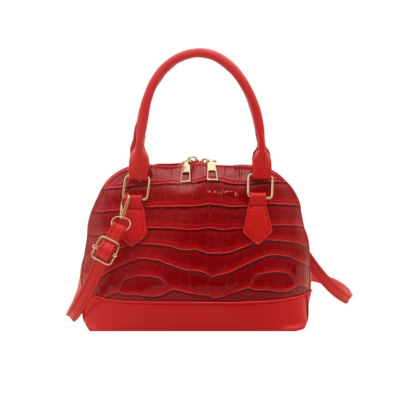 Trendige, strukturierte Damentasche, neue vielseitige Schultertasche mit Krokodilmuster, Damenhandtasche