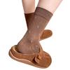 Damen Herbst und Winter Neue Zarte Kleine Gebrochene Blumen in den Schlauchstapelsocken