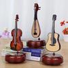 8 Inchi Violin Guitar Music Box Wind-Up Musical Instrument - Melody Playing Stringed Accessory for Birthday Festival Gift