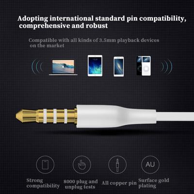 Kabelgebundener Kopfhörer mit Mikrofon Stereo Surround Schwerer Bass Kabelsteuerung Lautstärkeregelung HD-kompatibel Anruf 3,5-mm-Klinkenstecker In-Ear-Kopfhörer Sport Gaming