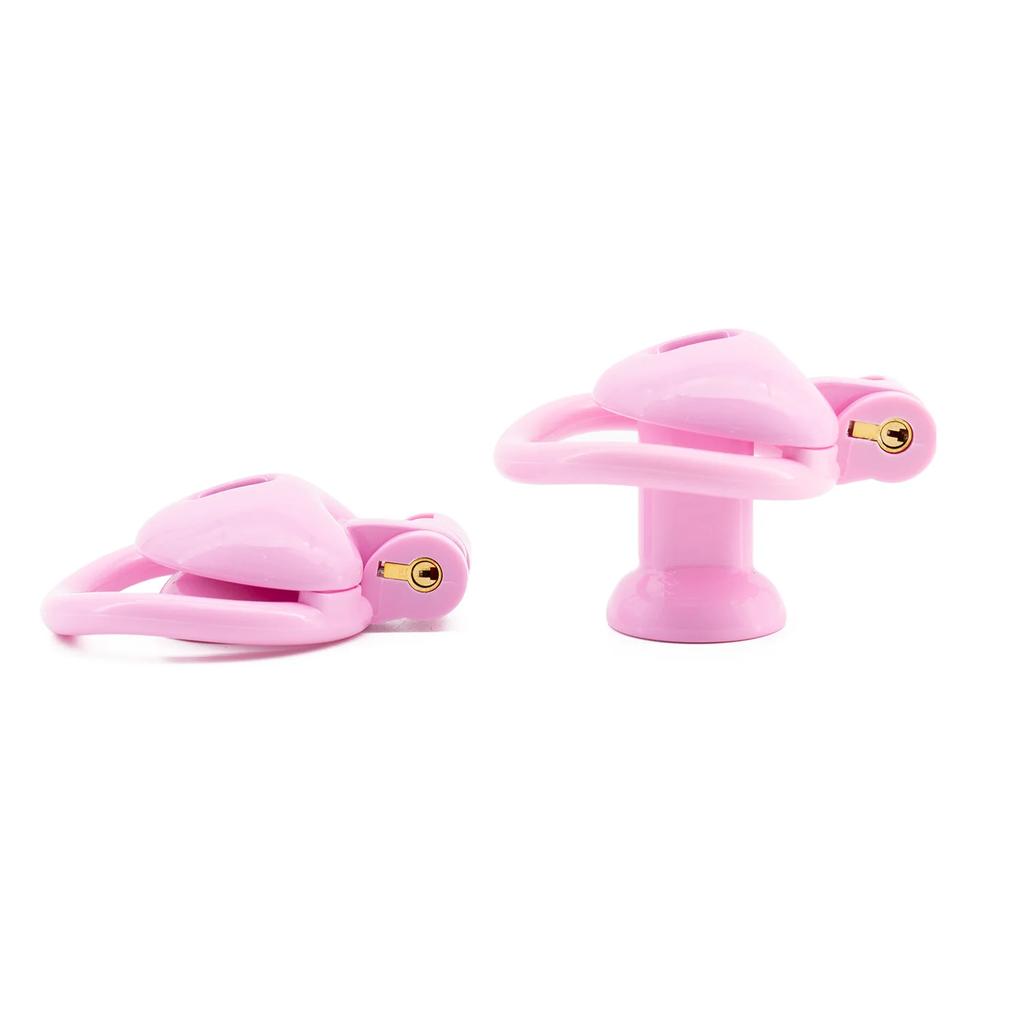 Heart Negative Plastic Chastity Locks Male Cock Cage Lower Body Hidden Cross-Dressing Tools