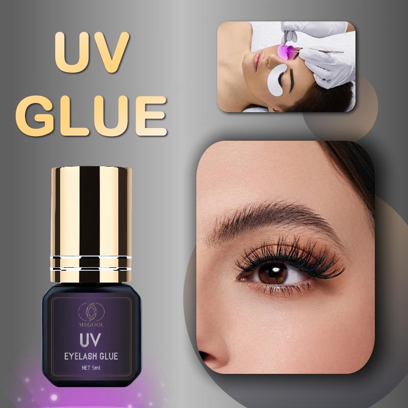 5Ml Uv Glue Adhesive For Eyelash Extensions 1S Fast Drying Strong False Eye Lash Extension Glue Long Lasting Uv Eyelash Glue