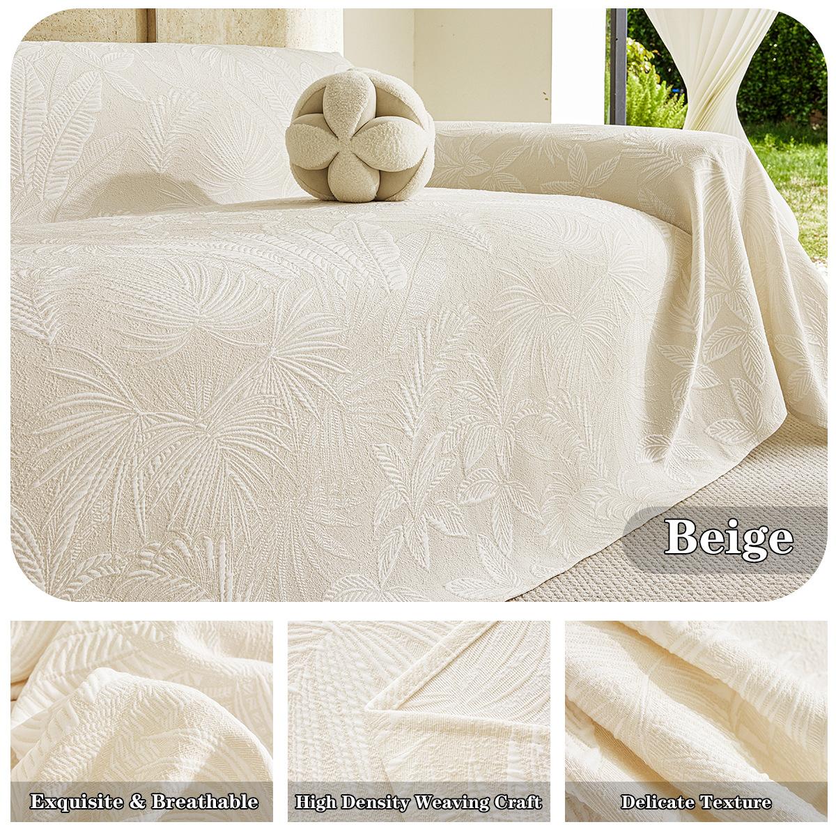 

Sofa Cover Dual Sided Reversible Full Coverage Dustproof Sofa Throw Universal Four Seasons Couch Protector Blanket 115*70cm бежевый