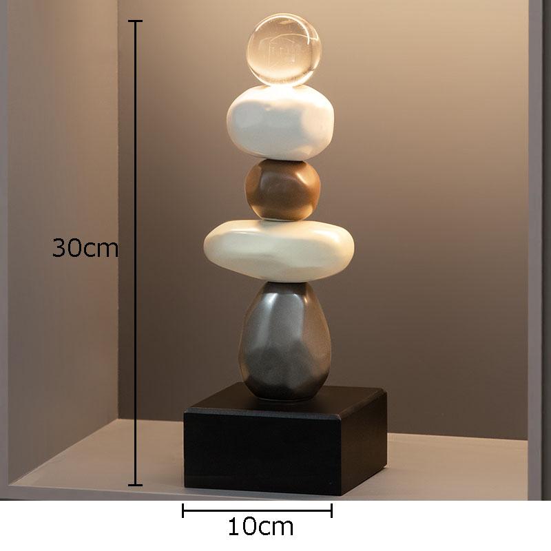 Creative Stone Stacking Statue Ornaments Desk Decoration Abstract Crafts Minimalist Rock Pile Sculpture Room Aesthetic Decor