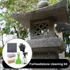Tombstone Cleaner For Graves Cleaner Kit Spray Bottle Gloves Sponge Cloth Brush Scraper For Stone Care Monument Preservation