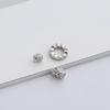 S925 Silver Wheel-Shaped Zircon Spacer Beads for DIY Necklace & Jewelry Making
