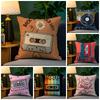Pop Art Retro Cassetteband Kussensloop Natuurlijk Linnen Kussensloop Dubbelzijdig Decor Bank Kussensloop Woondecoratie