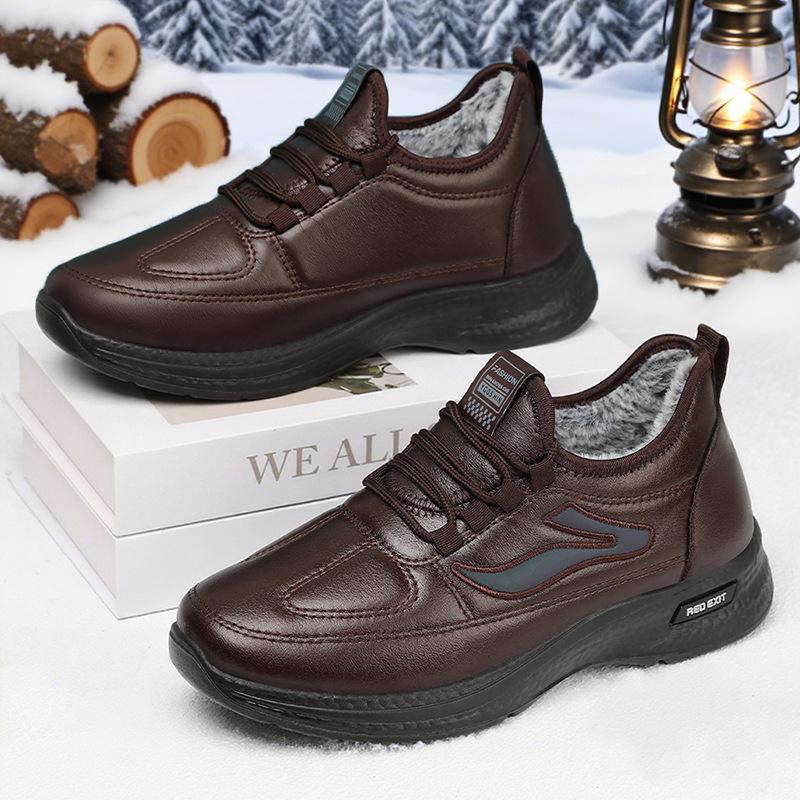Cotton shoes winter new outdoor men's shoes velvet thickened snow boots warm large size short boots polyurethane cotton boots