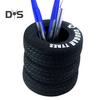 Pen Holder 3-Layer Car Tire Design Black Rubber Pen Holder Desk Organization Stationery Storage Organization Tool