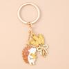Fashion Autumn Maple Leaf Keychain Women Girls Corn Pumpkin Key Ring Pendants for Handbag Decor DIY Key Chain Jewelry Gifts
