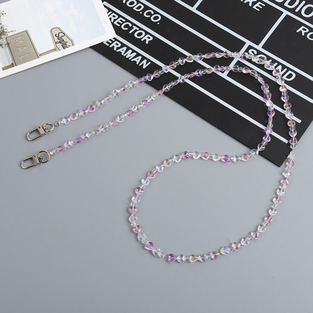 Love Heart Mobile Phone Crossbody Strap Bag Chain Phone Neck Straps  Earphone Case Strap