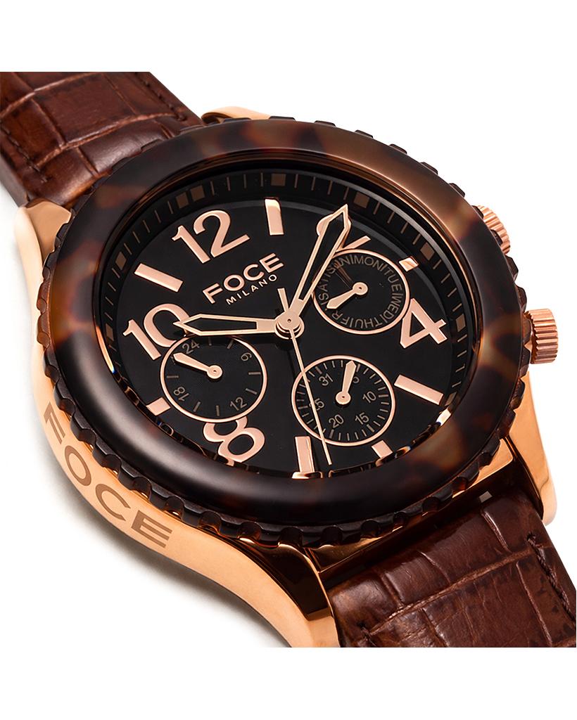 Poche 44Mm Camouflage Men'S Leather Watch Fm7741L-Gd