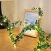 Flower Green Leaf String Lights Artificial Vine Fairy Lights Battery Powered Garland Light For Weeding Home Decor