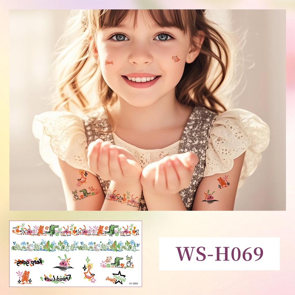 Grenzüberschreitend Beliebt Klein Frisch Erwachsenen Finger Tattoo Aufkleber Wasserdicht Niedlich Kinder Armband Narbenabdeckung