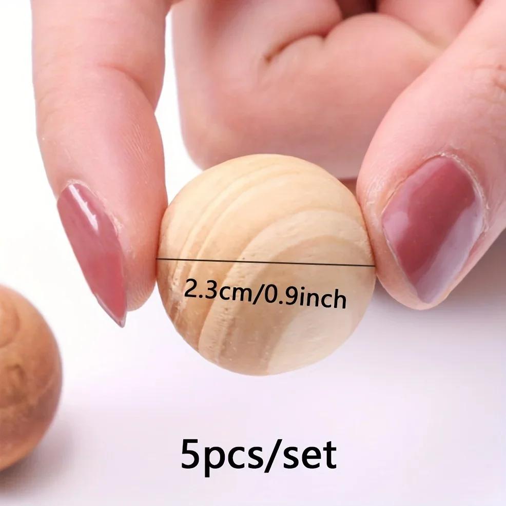 5pcs- Fragrant Natural Pure Camphor Ball Pest Insect Control Wardrobe Moth Repellent Prevent Mildew Moisture