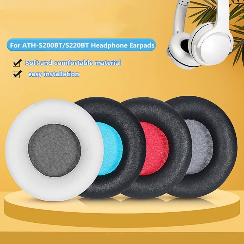 2 Pieces Replacement Sponge Cushion Memory Foam Earphone Earpads Soft Ear Pads for ATH-S200BT ATH-S220BT Gaming Headset