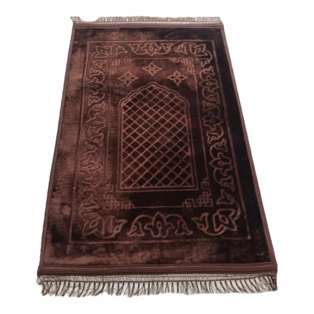 Muslim Hajj Qibla Mat 110*70cm Embossed Sofa Coffee Table Mat Thickened Non Slip Prayer Mat Rug Multifunctional Floor Mat