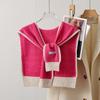 Korean version with knitted shawl women's spring and autumn foreign style with shirt high-end knitted scarf vest