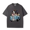 D06-101 MINISO 2026 Summer High-quality Printed Pure Cotton Shoulder Style Men's and Women's Round Neck Short Sleeved Couple T-shirt