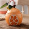Japanese-style Salt Sugar Jar Fruit-shaped Spice Container Ceramic Spice Jar  Restaurant