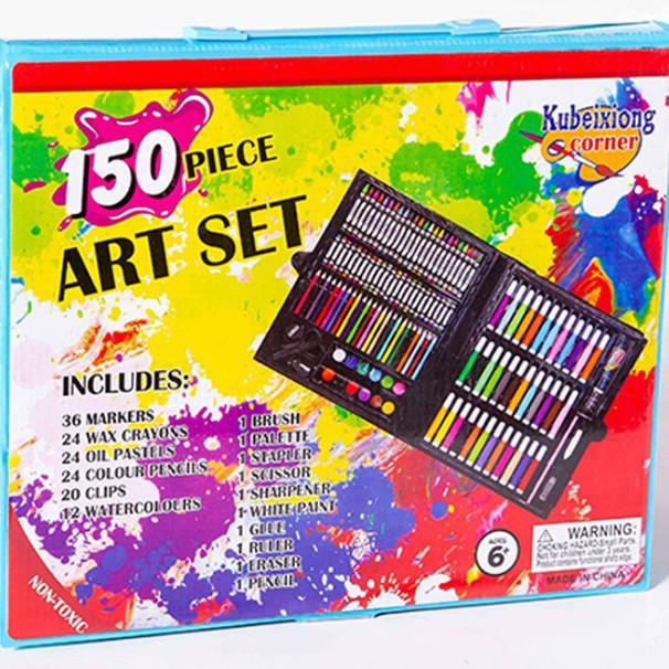 

150-Piece Children s Portable Watercolor Pen & Brush Set for Painting and Graffiti Brush Set