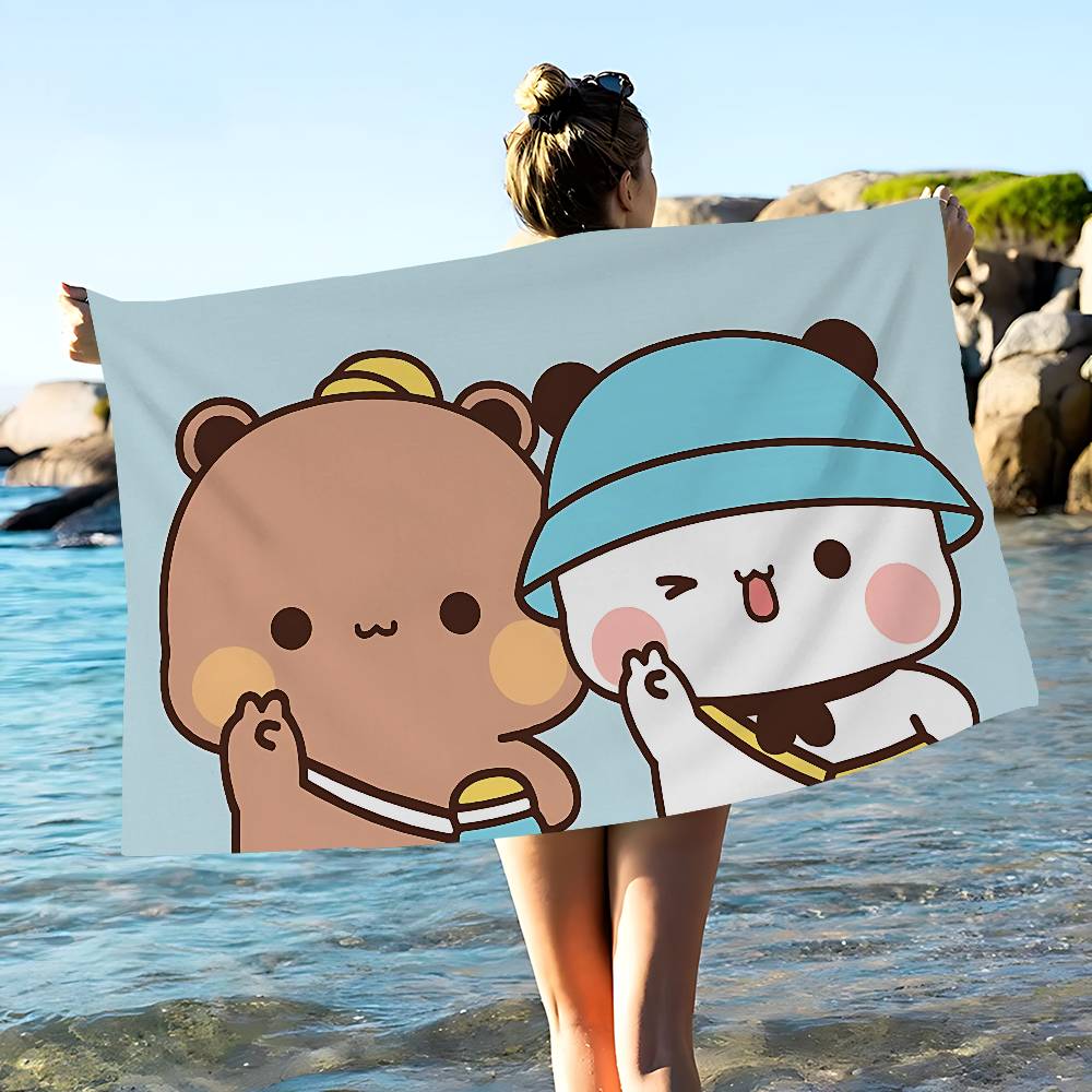 1 Stück Bubu Und Dudu Niedliches Cartoon Anime Strand Schwimmtuch Weiches Saugfähiges Waschlappen Kindergeschenke Für Kinder Reise Camping Fitnessstudio