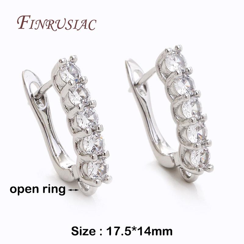 DIY Women's Earring Making Supplies 18K Gold Plated Creative Inlaid Zircon Earwire Fasteners Earring Hooks Accessories