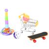 4ks/sada papouščích puzzle hraček zvonek míč vozík skateboard kruh sada pro papoušky stojící trénink