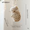 Champagne-colored Foam Christmas Hanging Ornaments Glitter-Coated Fabric-Covered Christmas Tree Decorations