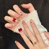 2026 New Year War Horse: Handmade Cat Eye Bowknot Heart Nail Art Tips