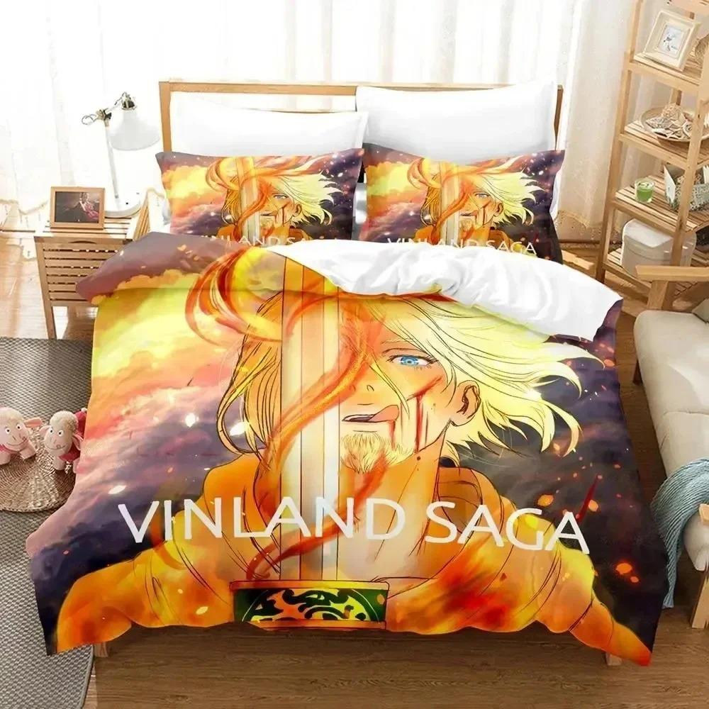 Anime Vinland Saga Bedding Set Duvet Cover Bed Set Quilt Cover Pillowcase Comforter King Queen Size Boys Adult Bedding Set