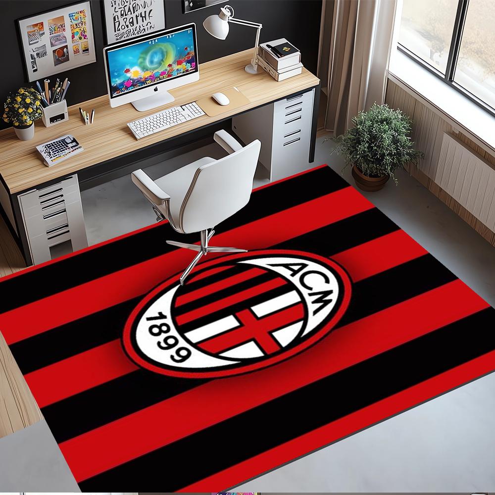 AC Milan Printed Carpet,Rug,for Office Chair Living Room Bedroom Kitchen Room Decor Gifts.
