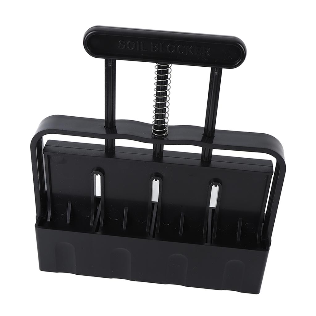 Soil Block Maker with Comfortable Handel ABS 4 Cell Soil Blocking Tool for Seed Starting Germination