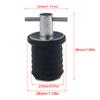 2Pcs 25mm Hole T Handle Boat Drain Plugs Rubber with Stainless Steel Marine Twist Plug Sealing Bilge Plug Boats Accessories