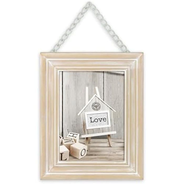 Cadre photo - zep - rivoli - bois massif - multicolore - 15 x 20 cm