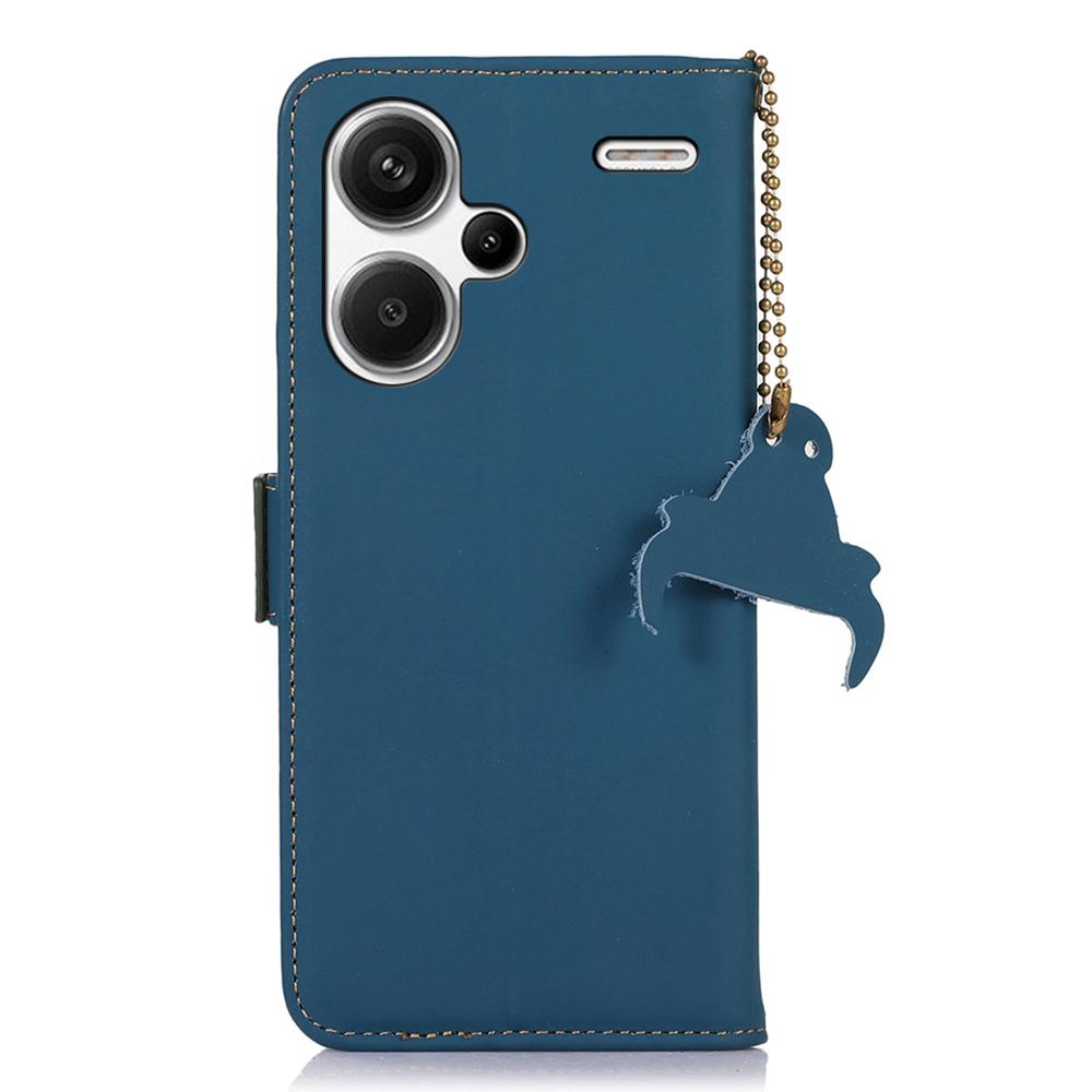 For Xiaomi Redmi Note 13 Pro+ 5G Cell Phone Case Silky Genuine Cow Leather Wallet Cover