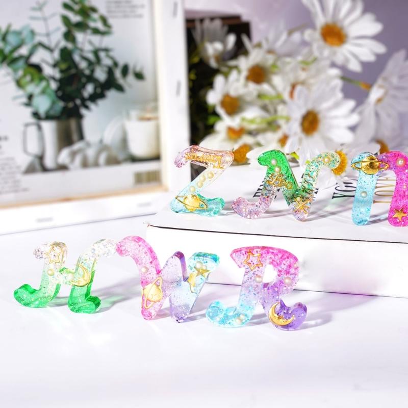 3D Letters Symbol Silicone Molds Epoxy Resin Casting Mold DIY Craft Keychain Polymer Clay Mold Handmade Jewelry Tool