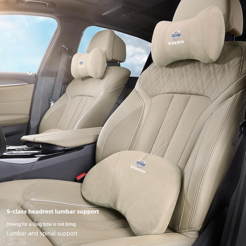 Car Neck Pillow Waist Support Auto Seat Headrest For Volvo Xc60 Xc90 V40 V60 S60 XC40 V50 V90 S80 C40 V70 XC70 C30 EX90 Rdesign